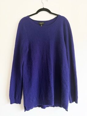 Charter Club 100% Cashmere Purple Crewneck Sweater